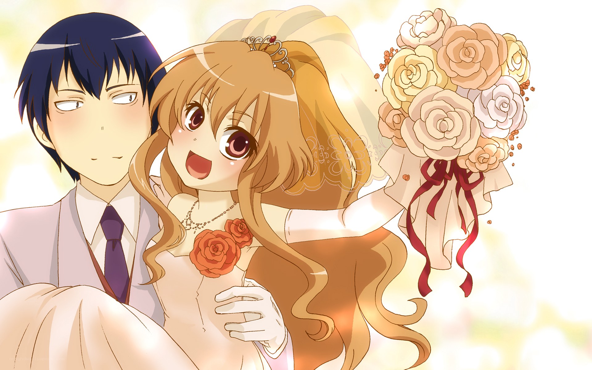 anime wedding couple