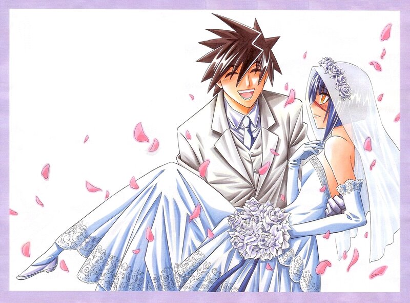 Anime wedding couple