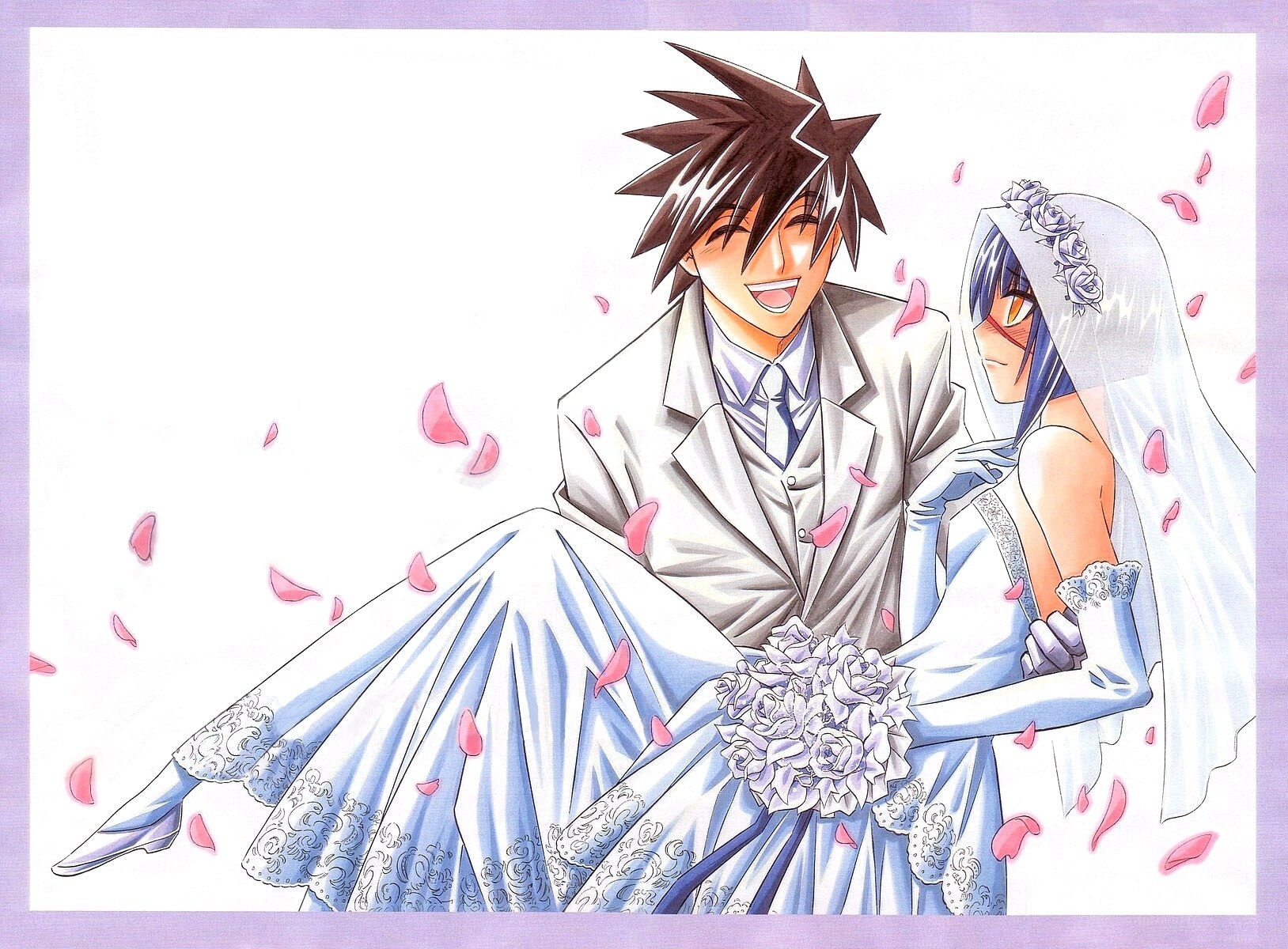 Anime wedding couple
