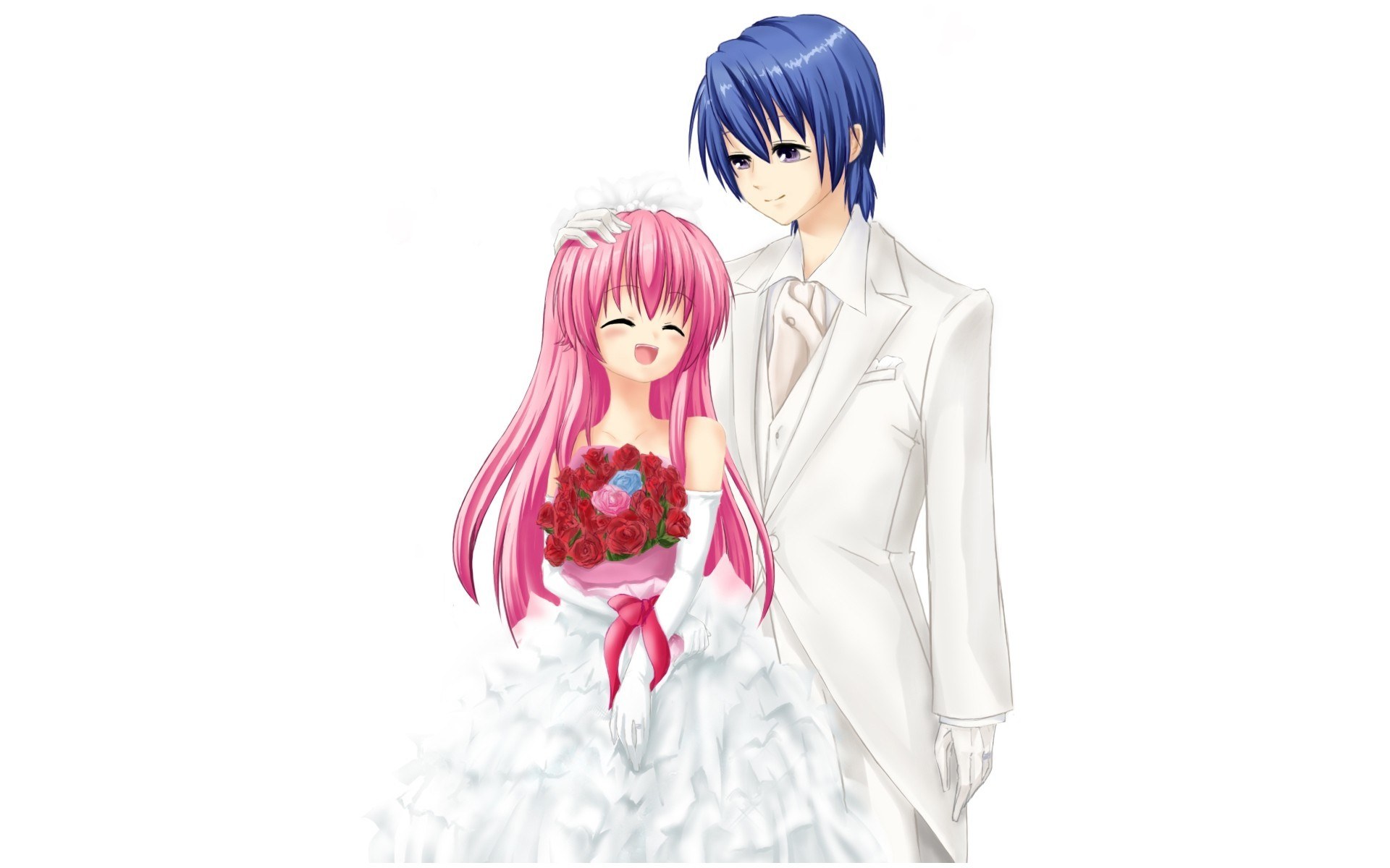 anime wedding couple