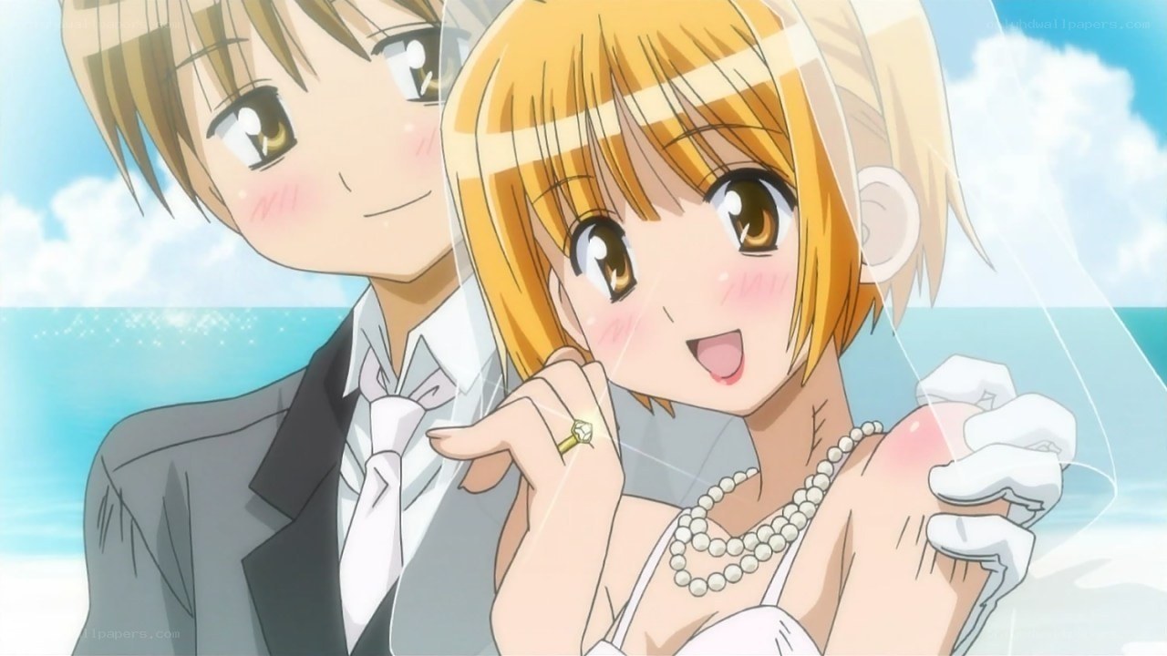 anime wedding couple