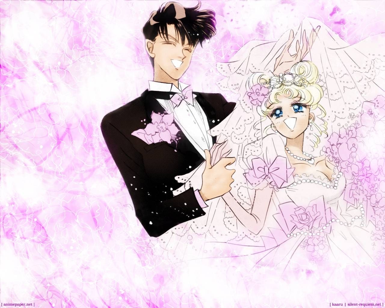 anime wedding couple