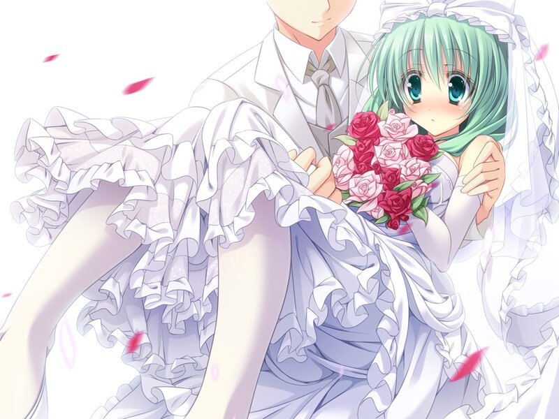 anime wedding couple