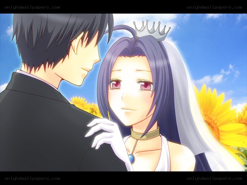 Anime wedding couple