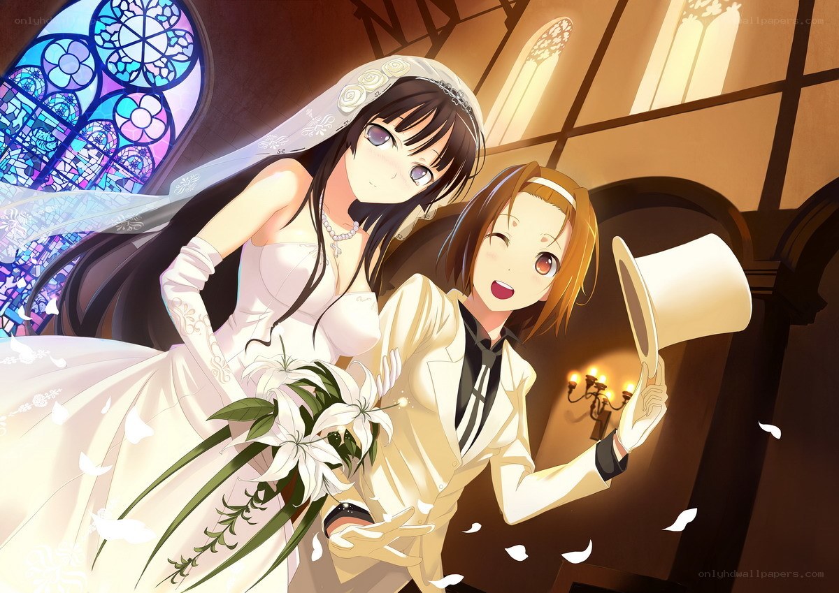 Anime wedding couple
