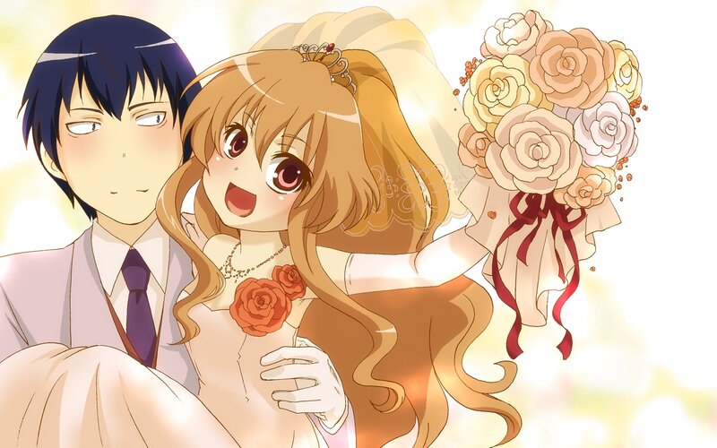 anime wedding couple