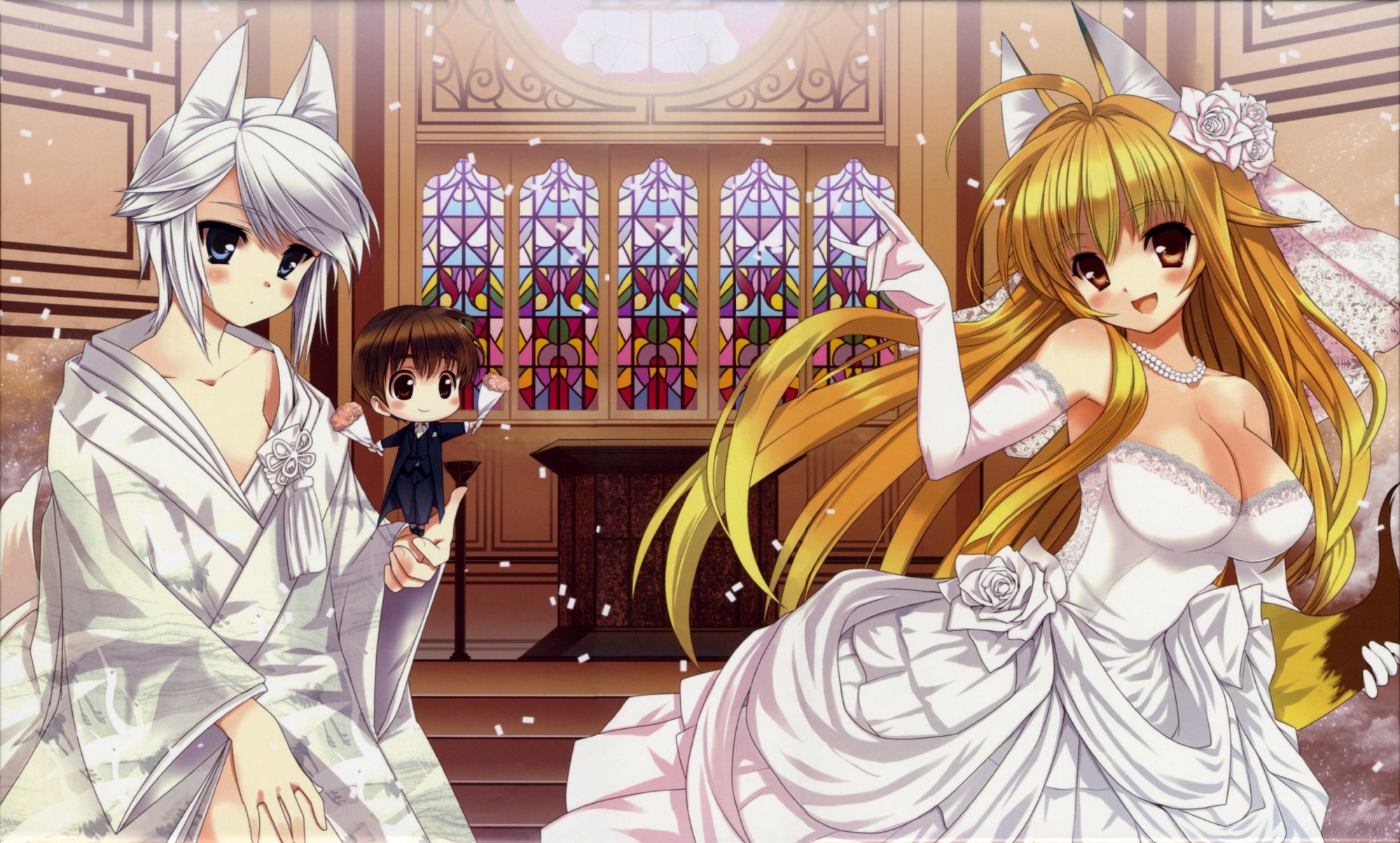 Anime wedding scene