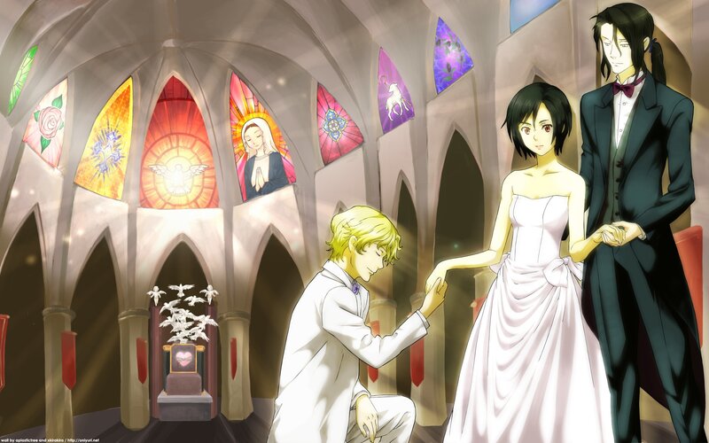 Anime Wedding Scene — White, Dramatic