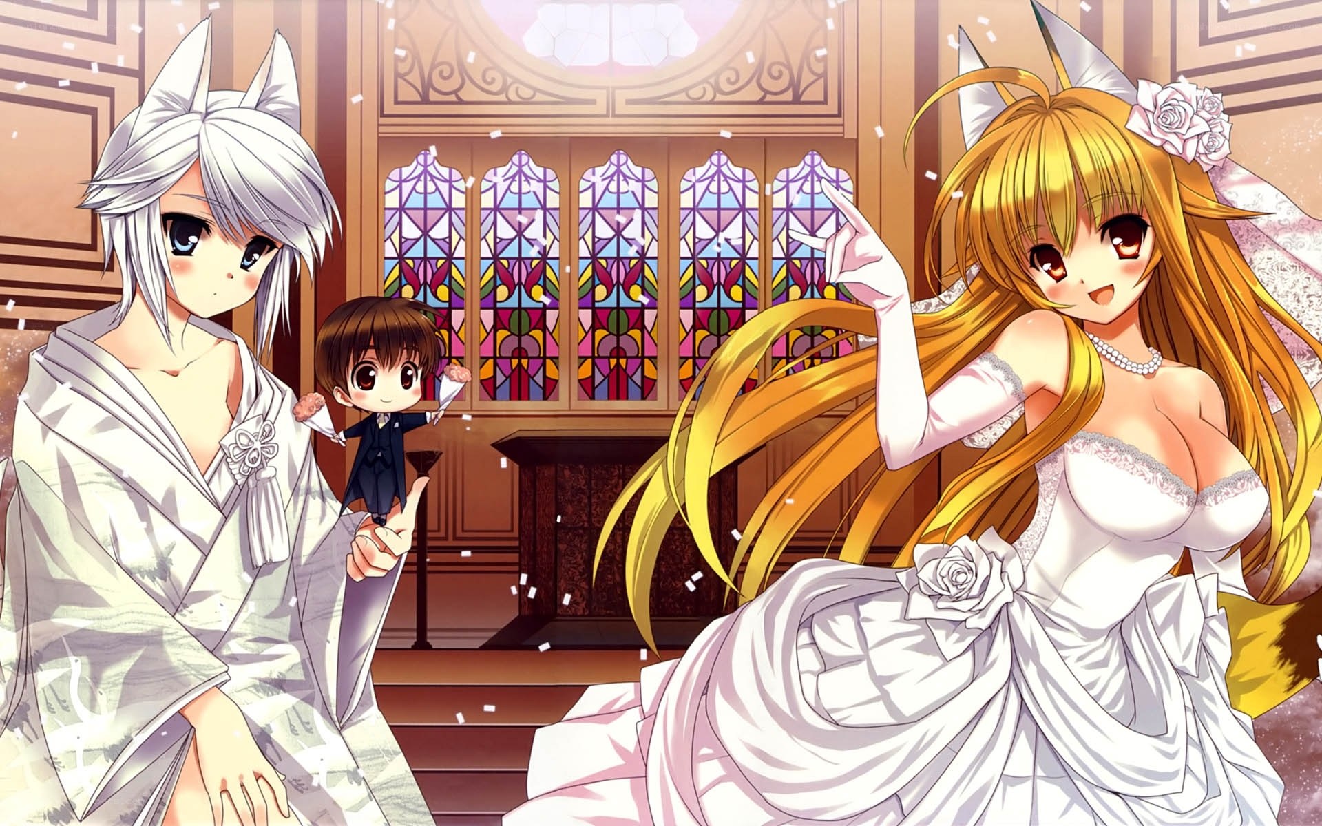 Anime wedding scene