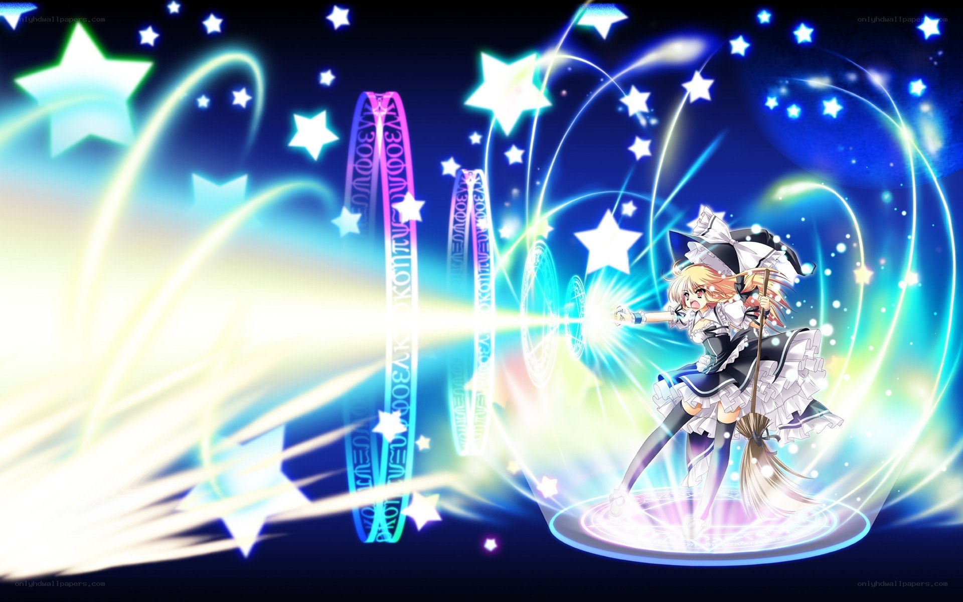 anime witch casting spell