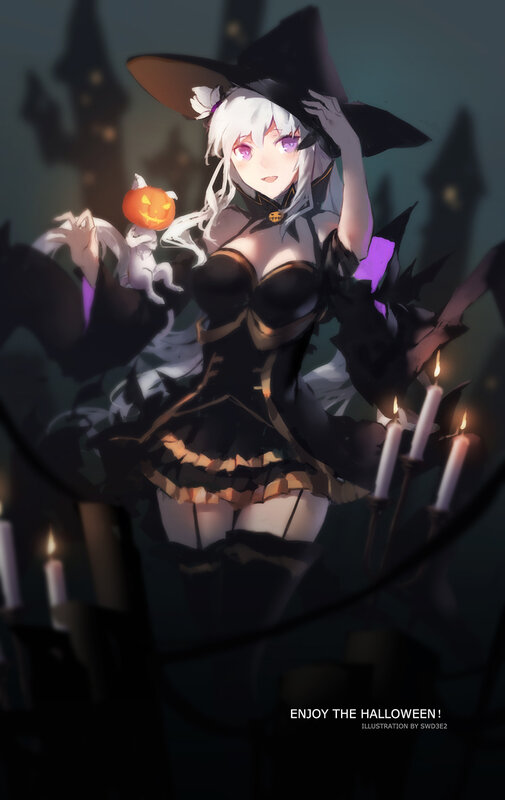Anime Witch Character — Black, Mysterious