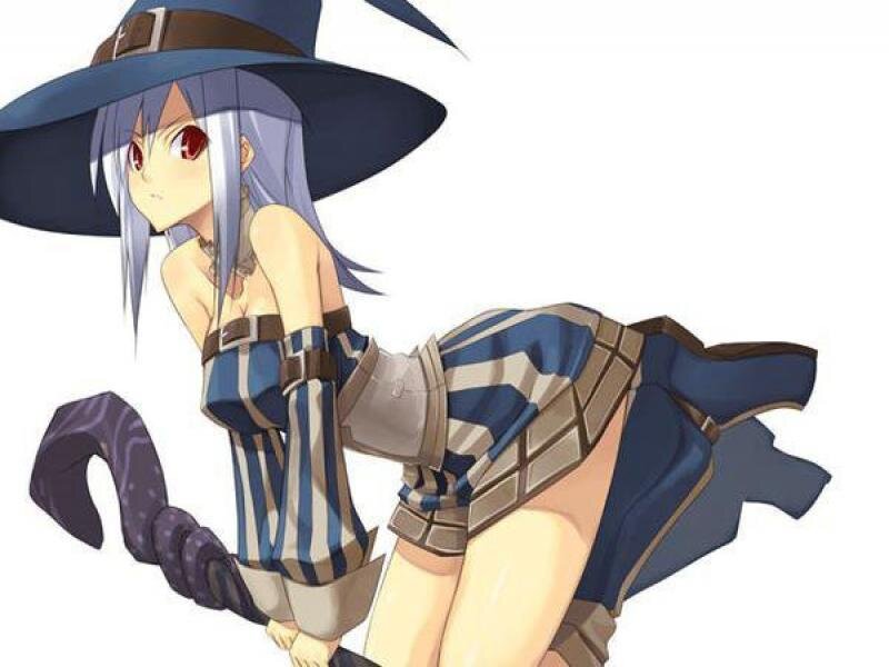 Anime Witch Character — Blue, Playful