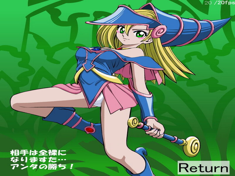 Anime witch character in blue outfit