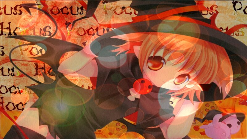 Anime Witch Character — Orange, Festive