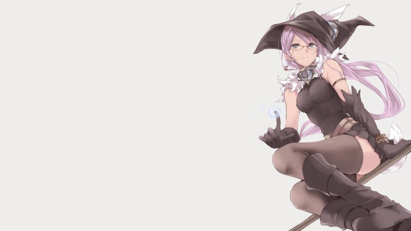 Anime Witch Character — Purple, Calm, Digital Art
