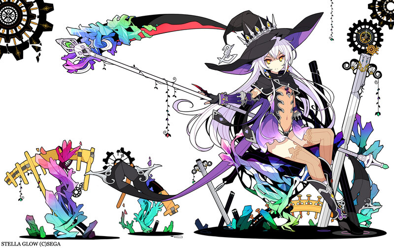 Anime Witch Character — Purple, Dramatic, Digital Art, Sword