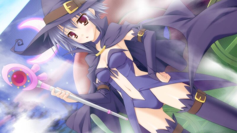Anime Witch Character — Purple, Dramatic, Digital Art