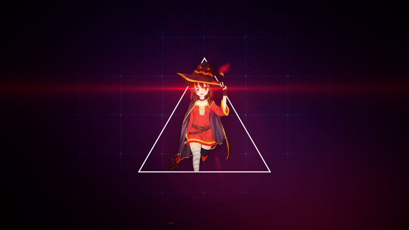 Anime Witch Character — Purple, Dramatic, Night, Digital Art, Hat