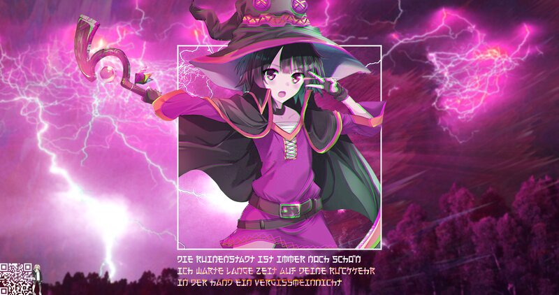 Anime Witch Character — Purple, Dramatic, Night, Digital Art, Lightning