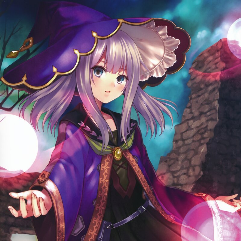 Anime Witch Character — Purple, Dramatic, Night