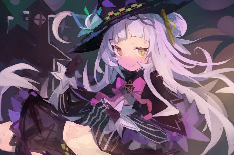 Anime Witch Character — Purple, Mysterious