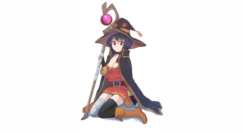 Anime Witch Character — Purple, Playful, Staff