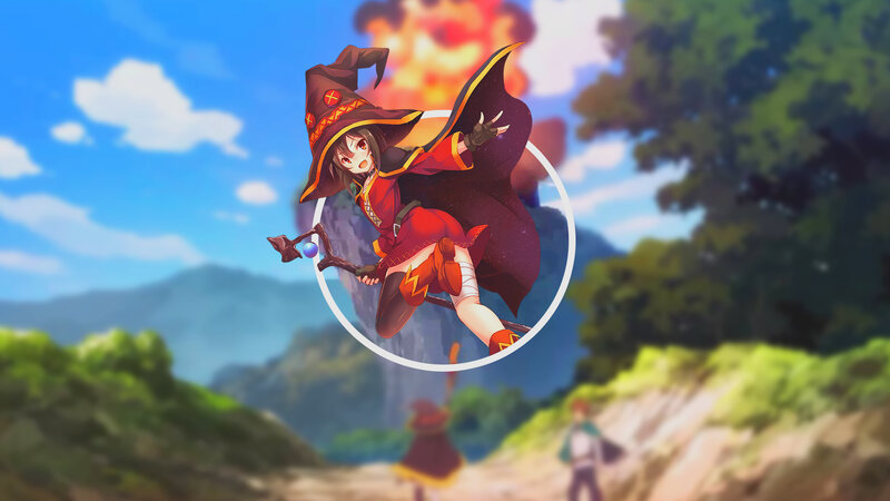 Anime Witch Character — Red, Dramatic, Afternoon