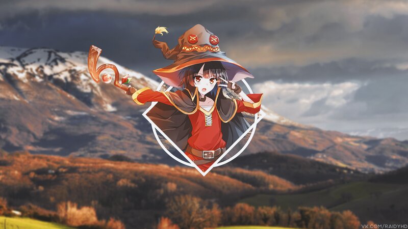 Anime Witch Character — Red, Dramatic, Autumn