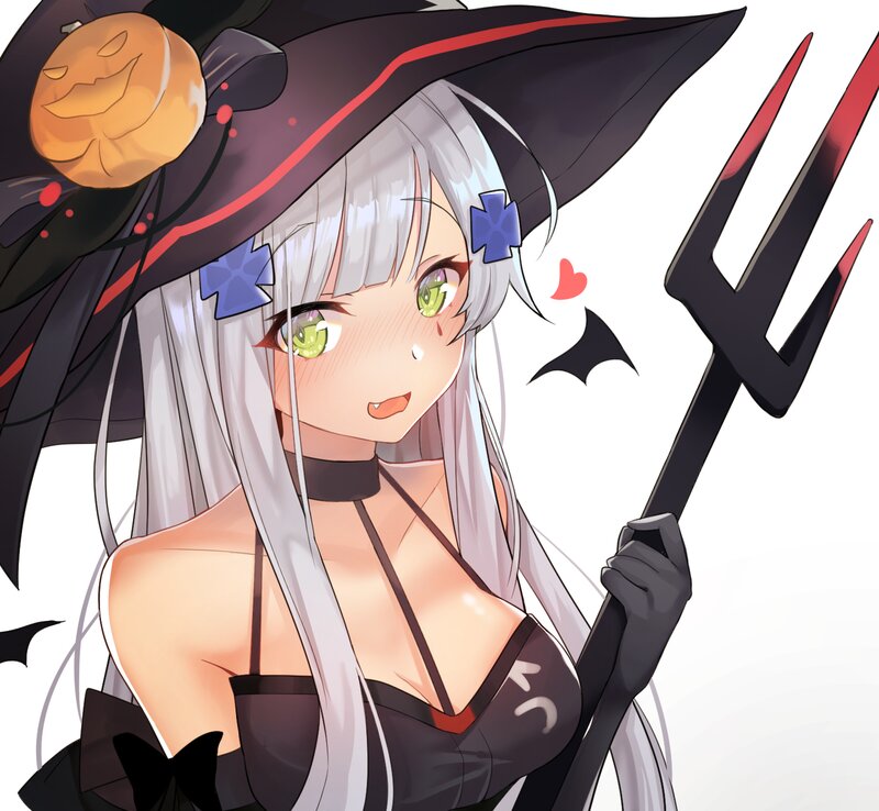 Anime Witch Character — White, Playful
