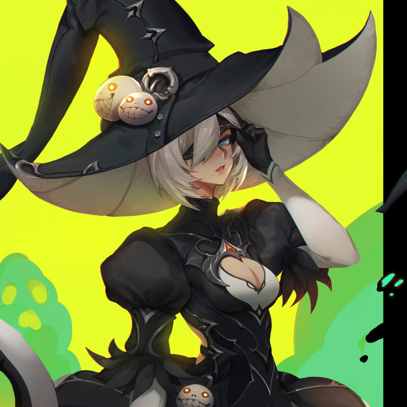 Anime Witch Character — Yellow