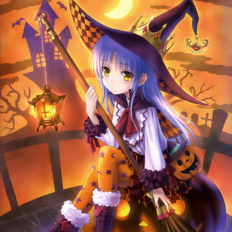 Anime Witch Girl — Orange, Festive