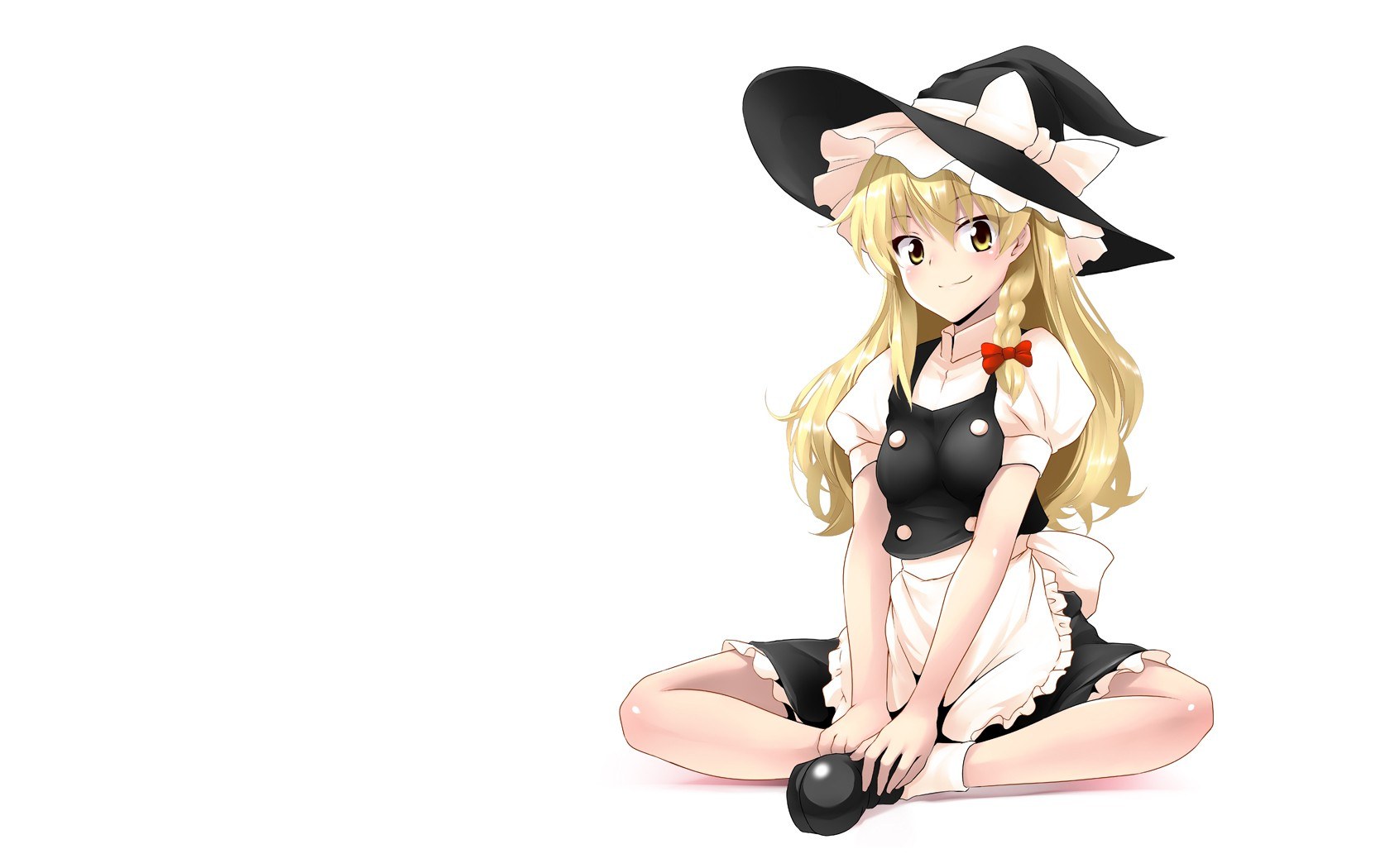 anime witch girl sitting