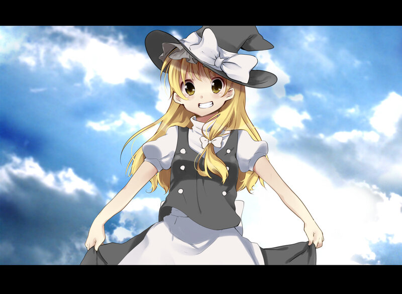 anime witch girl smiling