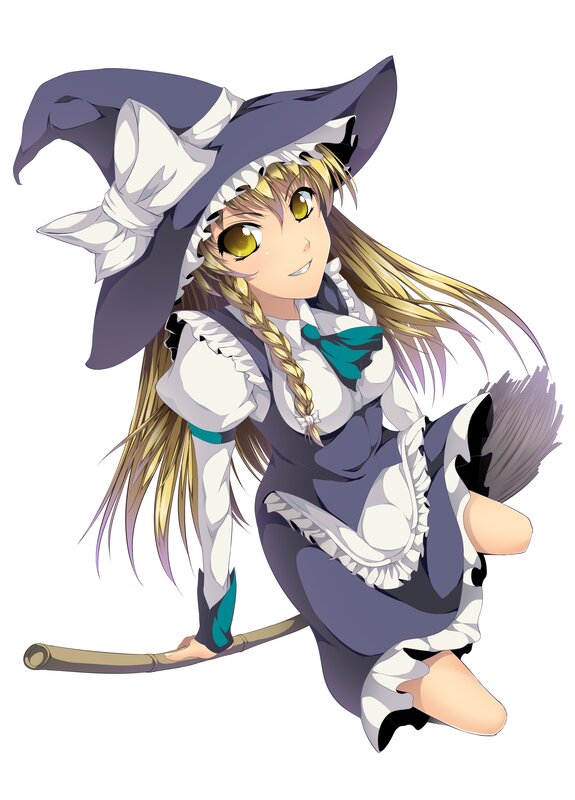 Anime Witch Girl — White, Playful