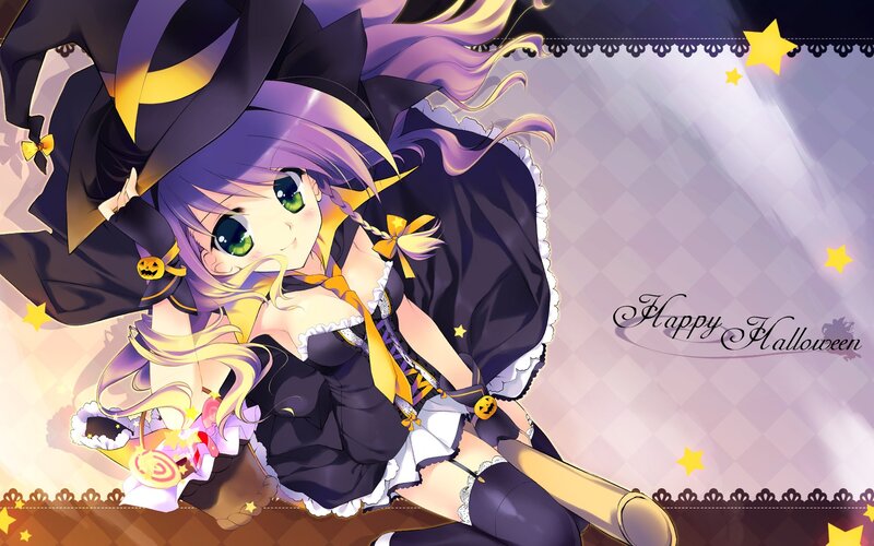 anime witch halloween girl