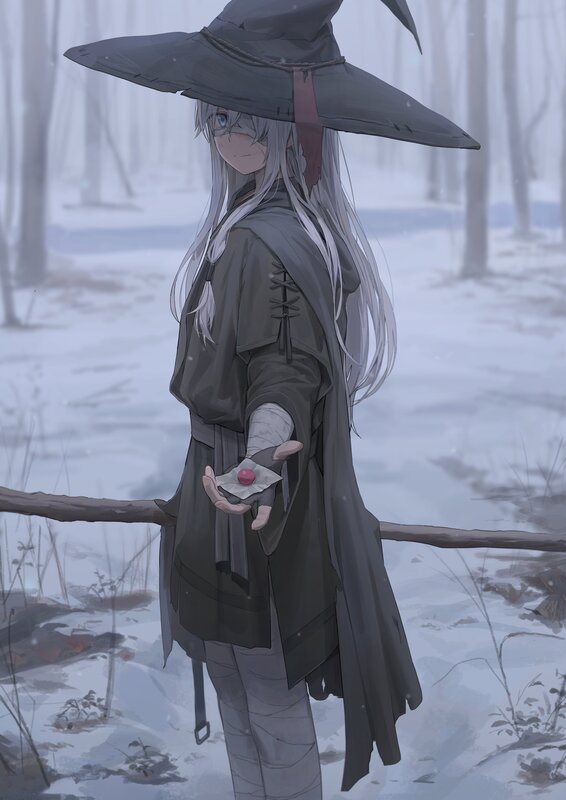 Anime Witch in Snow
