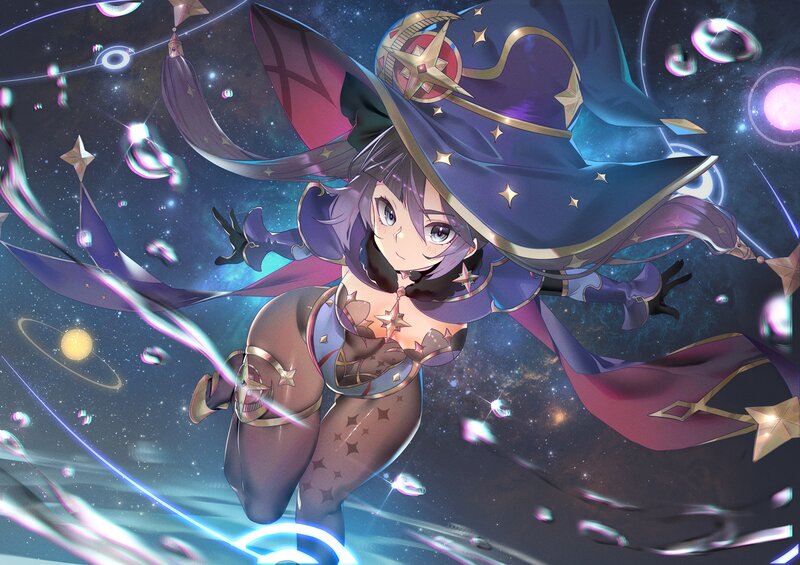 Anime Witch in Space — Purple, Dramatic