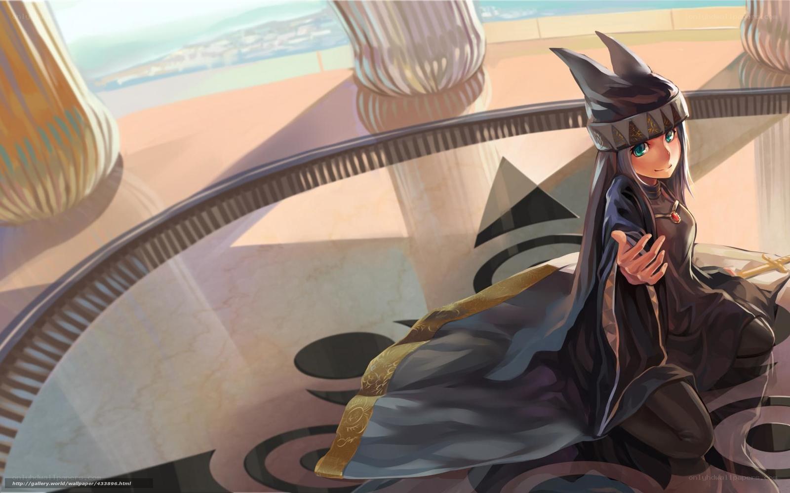 anime witch on a balcony