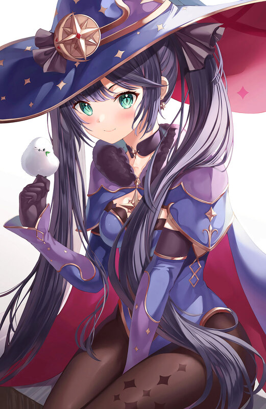 Anime Witch with Bird