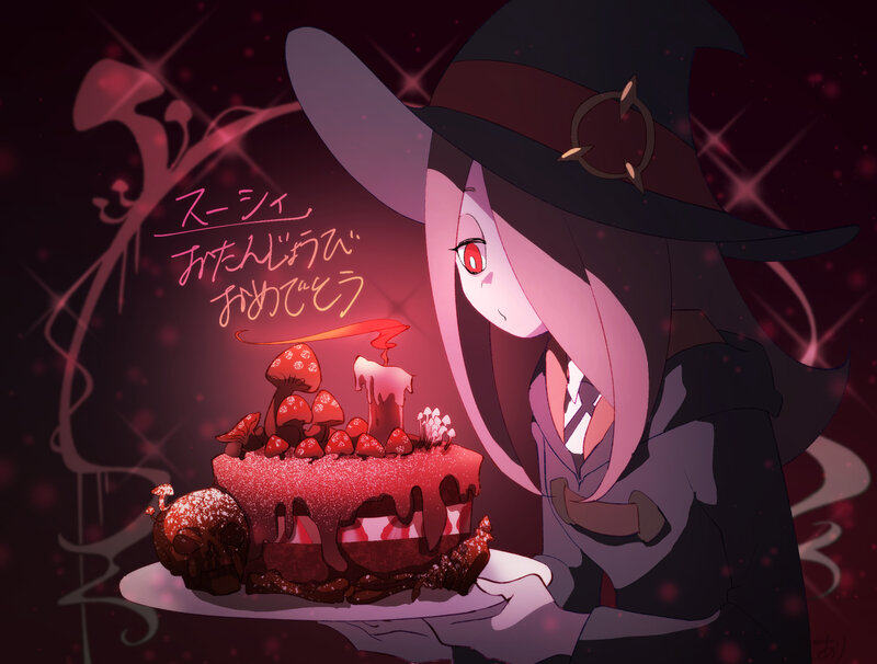 Anime Witch with Cake