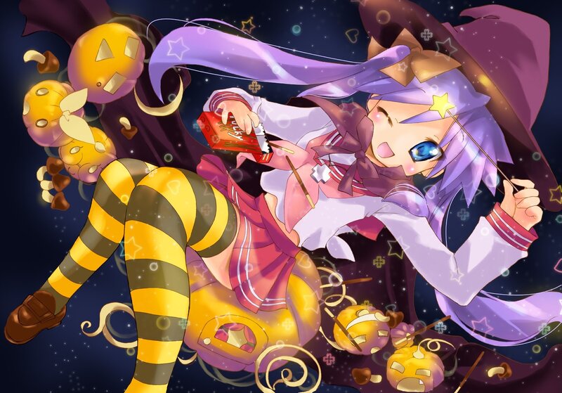 anime witch with candy