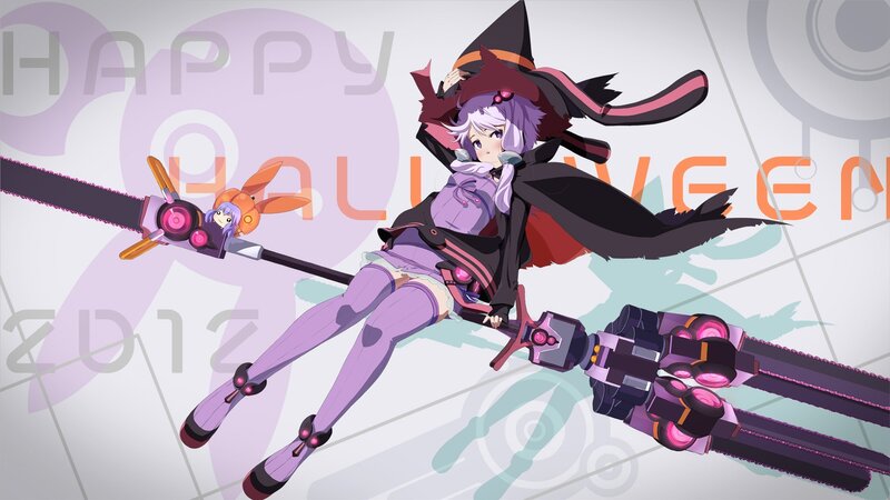 Anime Witch with Chainsaws — Purple