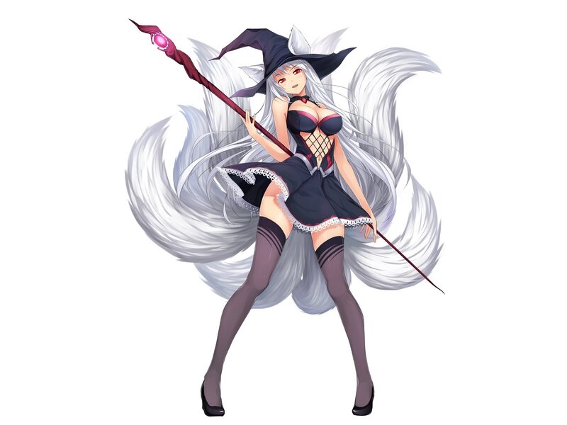 Anime Witch with Fox Ears