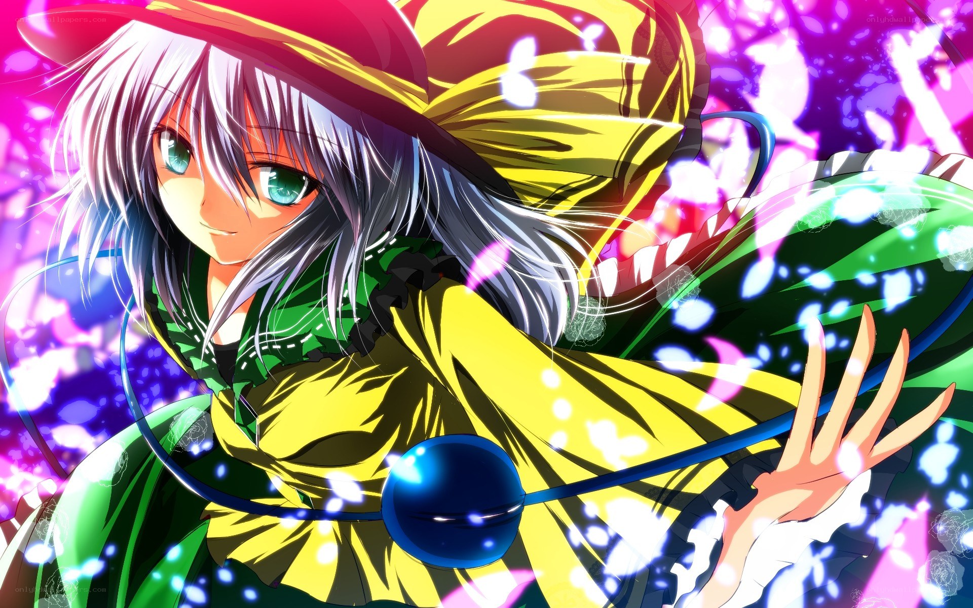 anime witch with glowing orb