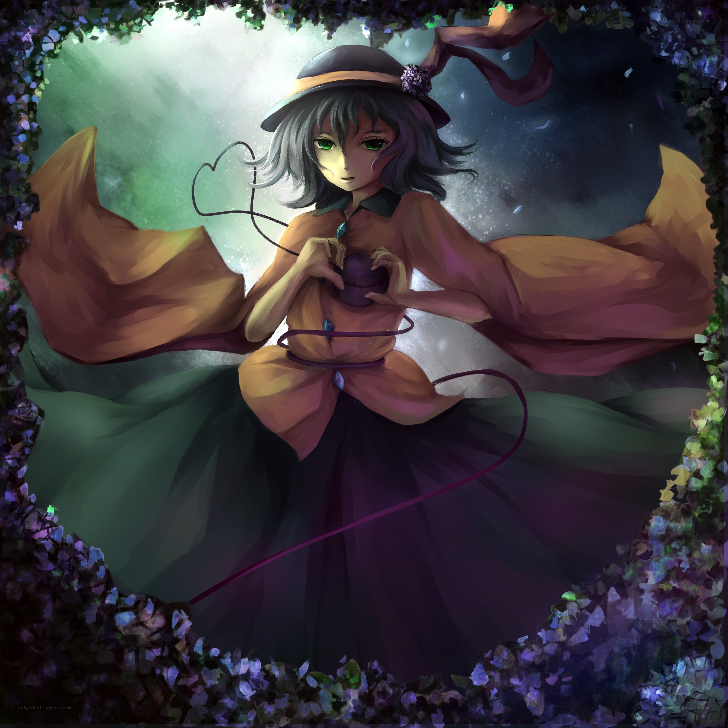 anime witch with green eyes