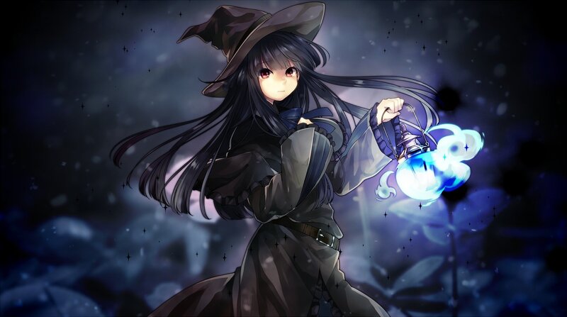 Anime Witch with Lantern