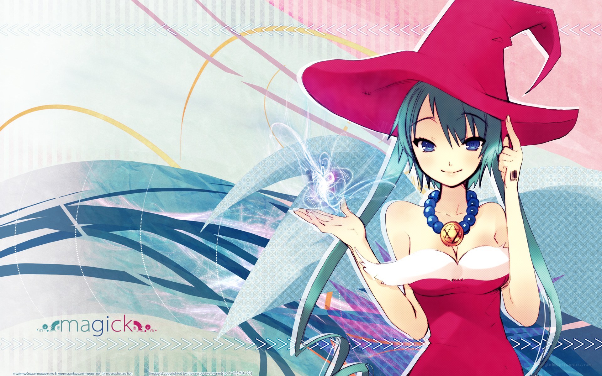 anime witch with magic