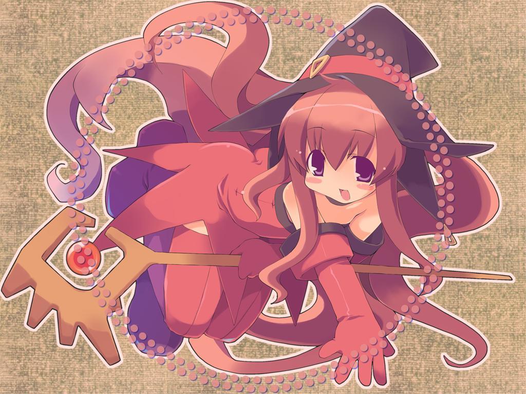 anime witch with octopus tentacles