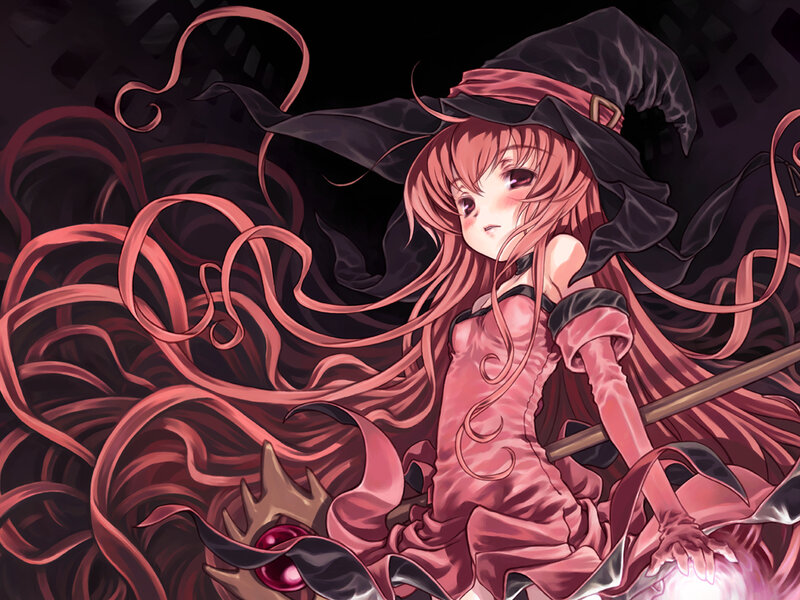 Anime Witch with Red Hair — Dramatic