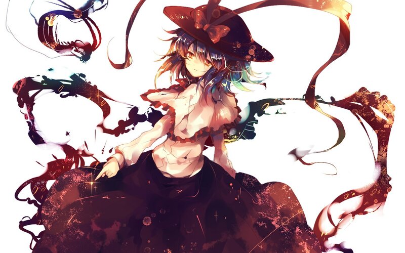 anime witch with ribbon
